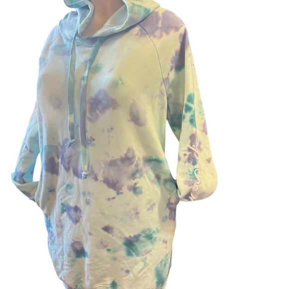 Pink Victoria’s Secret tie dye sweatshirt dress NWT - Picture 3 of 11